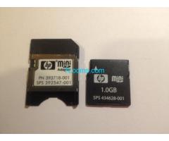 Biete Hewlett Packard Mini SD Adapter incl. 1 GB  Mini SD Card PN 393718-001 SPS 392547-001