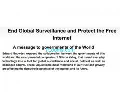 Unterstütze die Petition für ein Ende der globalen Überwachung und den Schutz eines freien Internetz
