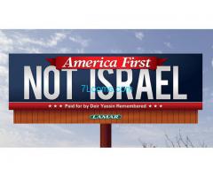 America first! Not israel!