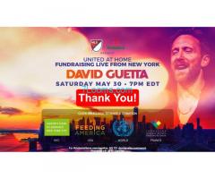 United at home Fundraising for Live from New York; https://davidguetta.com/donate/ ;