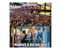 Oktoberfest 187. Wiesn eröffnet ! Maulkorb in Bus und Bahn !!