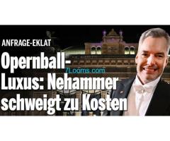 Anfrage Eklat im österreichischen Parlament; Openball Luxus: Noch Kanzler Nehammer schweigt !