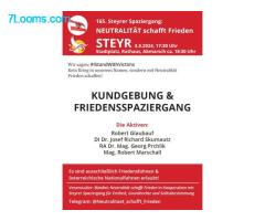 165. Steyrer Spaziergang Neutralität schaft Frieden 03.03.2024 Rathaus 17:30 !