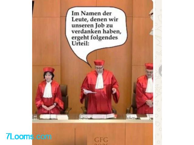 Im Namen der Leute, denen wir unseren Job zu verdanken haben,  ergeht folgendes Urteil: Im Namen der Leute, denen wir unseren Job zu verdanken haben,  ergeht folgendes Urteil: