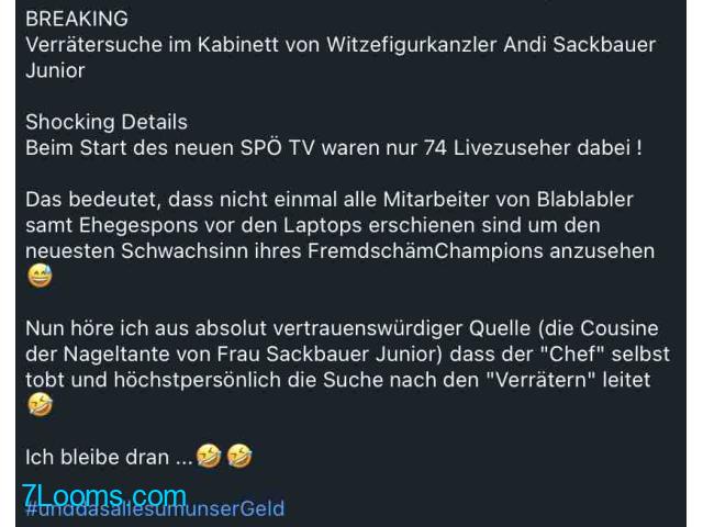 BREAKING  Verrätersuche im Kabinett von Witzefigurkanzler Andi Sackbauer Junior BREAKING  Verrätersuche im Kabinett von Witzefigurkanzler Andi Sackbauer Junior