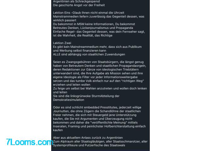 Argentinien als Schreckgespenst  Die geschürte Angst vor der Freiheit Argentinien als Schreckgespenst  Die geschürte Angst vor der Freiheit