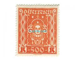 Biete; Briefmarke 500 Kronen; druckfrisch gummiert; W. Dachauer; Österreich 1922