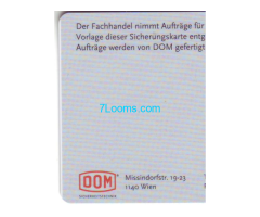 Sicherungskarte DOM Sicherheitstechnik Systemcard; 2011