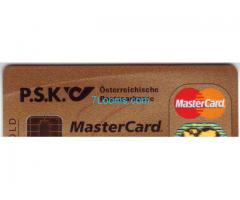 Mastercard Gold; PSK; Österreichische Postsparkasse; Europay Austria; 2004