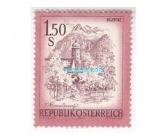 Biete: Briefmarke Vorarlberg Bludenz 1,5 Schilling Republik Österreich; druckfrisch gummiert;1974