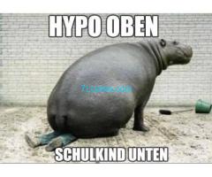 Hypo  Oben - Schulkind  Unten! Danke Regierung; Danke Faymann, Spindelegger, Heinisch-Hosek