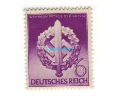Briefmarke Wehrkampftage der SA 1942; 6 Reichspfennig; GrossDeutsches Reich; druckfrisch gummiert;