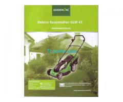 Biete: Betriebsanleitung incl. Garantiekarte für Elektro Rasenmäher GLM 43 von Hofer; 20140403
