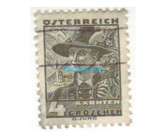 Biete: Briefmarke 4 Groschen Kärnten; 1934; Österreich; gestempelt