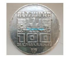 Biete: 100 Schilling, XII Olympische Winterspiele Silber Münze; Republik Österreich; 1976