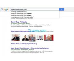 Was sagt Google zum Verteidigungsminister Klug... ist er´s nun oder nicht ?