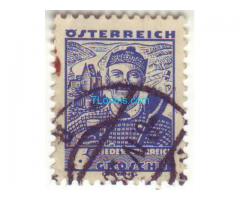 Biete: Briefmarke 6 Groschen Wachau; blau; 1934; Österreich; gestempelt;