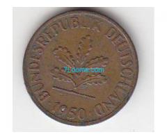 Biete: 1 Pfennig Münze; Bundesrepublik Deutschland 1950;