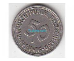 Biete: 50 Pfennig Münze; Bundesrepublik Deutschland 1950;
