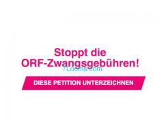 Unterstütze: Die Petition Stoppt die ORF-Zwangsgebühren!