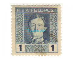 Biete: Freimarke 1 Heller; grünblau; druckfrisch; 1917/18; Österreich Ungarische Feldpost;