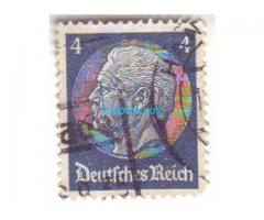 Biete: Briefmarke Bismarck 4 Pfennig; 1936; blau; Deutsches Reich; gestempelt;