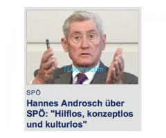 Hannes Androsch über SPÖ hilflos konzeptlos kulturlos!!!