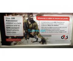 Israel sperrt jährlich über 500 Palästinenserkinder ins G4S Gefängnis; Boykott Isreal Jetzt!;