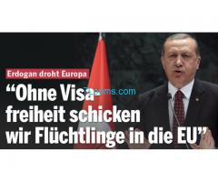 ERDOWAHN Erdogan und seine Krankheit, zielstrebig erpresst er die Bevölkerung der EU;