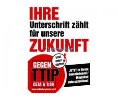 Unterstütze: Kein TTIP http://www.volksbegehren.jetzt/index.php