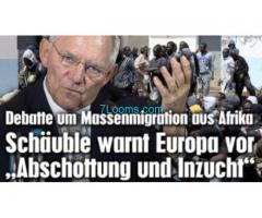 Schäuble der Deutsche Innzucht Politiker und die genetische Mischung mit Afrikanern und Moslems!
