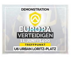 Identitäre Demonstration am 11. Juni 2016 14:00 in Wien; 1070 Urban Loritz-Platz;
