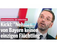 Klare Entscheidung von Innenminister Herbert Kickl, wir nehmen keine Flüchtlinge von Bayern!