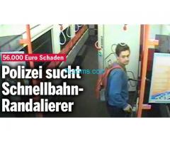 Wiener Polizei sucht den Schnellbahnrandalierer vom 30.04.18 bis 28.05.18;