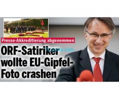 Irrer Linker ORF Satiriker Klien wird beim EU-Gipfel in Salzburg abgeführt!