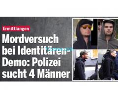 Wir suchen die 4 linken Attentäter vom 12.06.16 in Wien wegen Mordversuches!