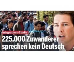 wie man hier sieht 225.000 Zuwanderer kein deutsch sprechen, was Zählt sind die Sozialleistungen;