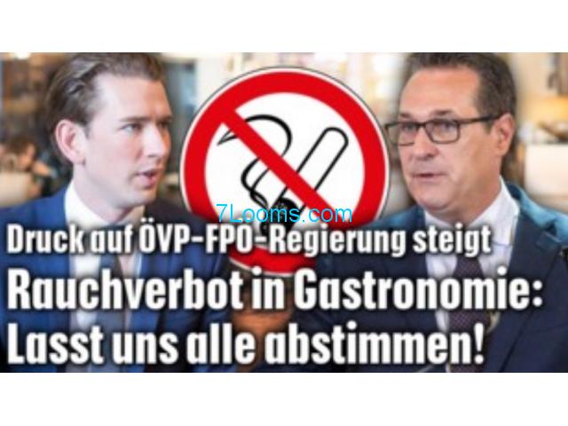 Druck auf ÖVP FPÖ Regierung steigt Rauchverbot in Gastronomie: Lasst uns alle abstimmen!