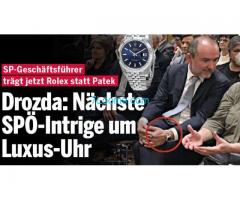 SPÖ Geschäftsführer Drozda trägt jetzt Rollex statt Patek;