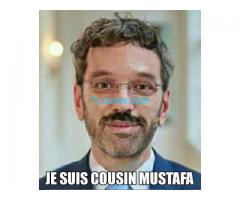 Innenminister von Österreich Hr. Kickl; Je suis cousin mustafa; Ich bin der Kousin von Mustafa!