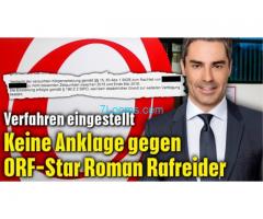 Keine Anklage gegen ORF Star Roman Rafreider; Die Rufschädigung bleibt;