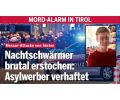 20 Jähirger Afghane tötet 21 jährigen Österreicher durch Messerstich in den Hals!