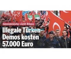 Wiener illegale TürkenDemo kostet 57.000,-; wer bekommt nun die Rechnung; Hr. Erdogan?