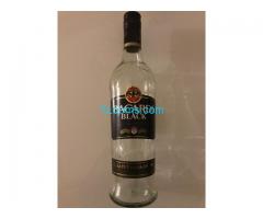 Biete: Original Bacardi Black 0,7 Liter Glas Flasche; Deutsche Abfüllung Hamburg;