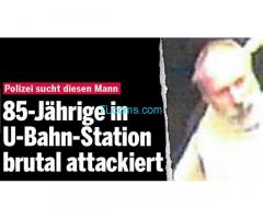 Wir suchen den brutalen Attentäter vom 2.November 2018 15.25 ; U-Bahn Längenfeldgasse;