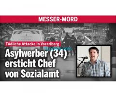 MesserMord in Dornbirn; Türke (34) tötet Chef vom Sozialamt der Bezirkshauptmannschaft!