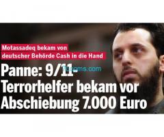 Terrorhelfer bekam vor der Abschiebung 7000,- Euro Cash; von deutschen Behörden!