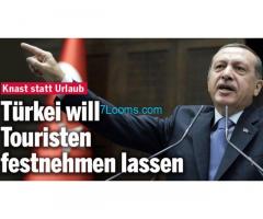 Erdogan: Knast statt Urlaub; Türkei will Touristen festnehmen lassen!