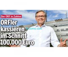 ORFler kassieren im Schnitt 100.000 Euro im Jahr!