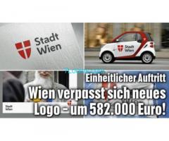 Wien verprasst 582.000,- Euro Steuergeld fürs neue Stadt Wien Logo!